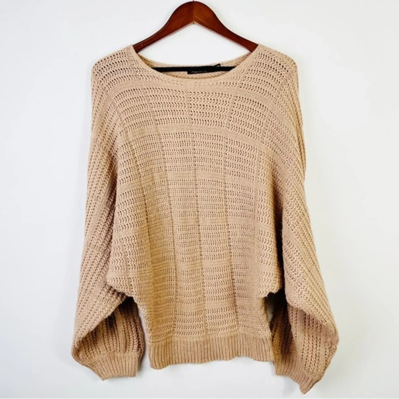 REHAB Brown/Tan Slouchy Knit Sweater Size‎ Small - Picture 3 of 7